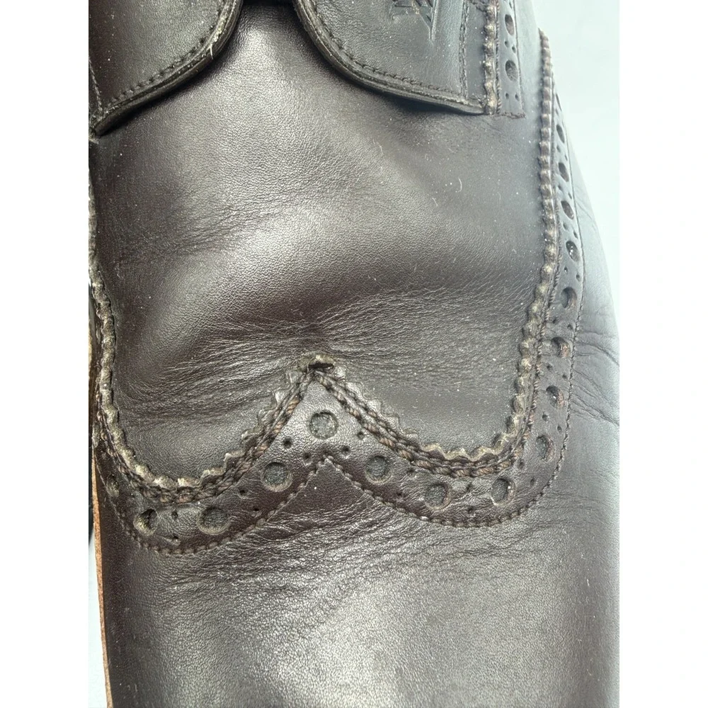 Louis Vuitton Outland Brogue Boot Brown Damier Canvas Mens Size UK 10.5 /US 11.5